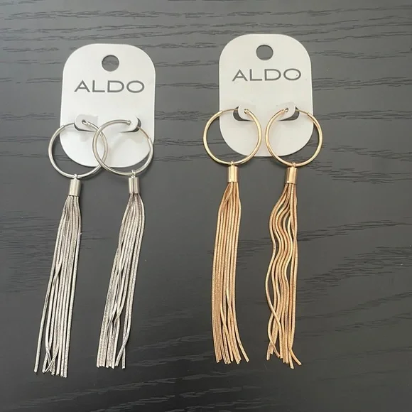 Silver and Gold Tassel Earrings